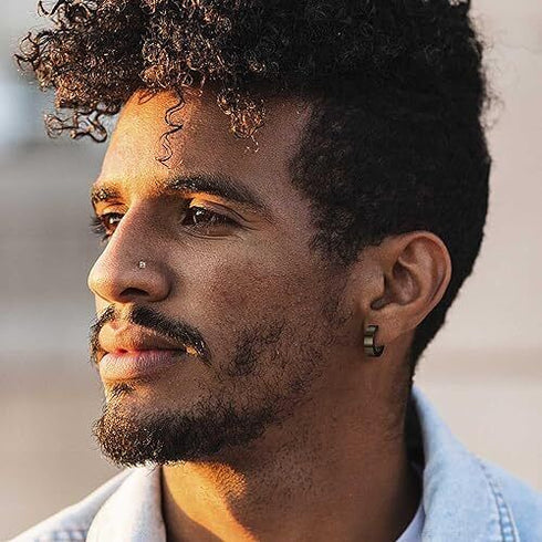 316L Surgical Steel Clip On Men Women Hypoallergenic Non-piercing Hoop Earrings